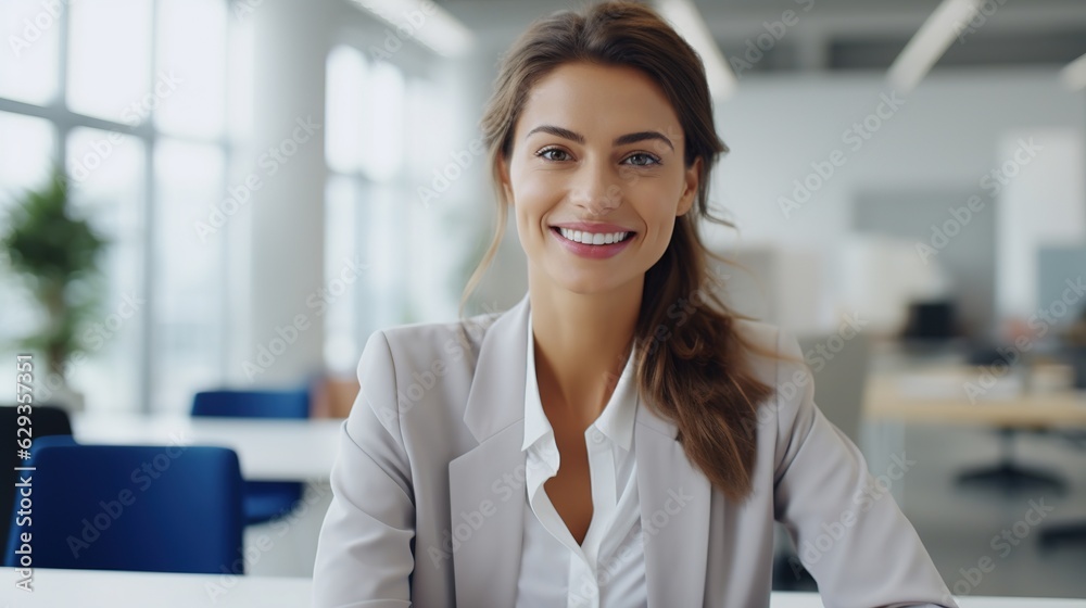 portrait of a smiling businesswoman in office portrait of a smiling businesswoman in office