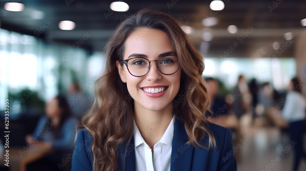 portrait of a smiling businesswoman in office portrait of a smiling businesswoman in office
