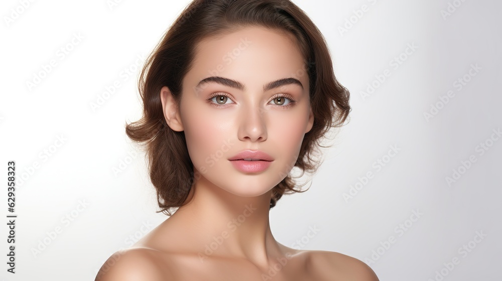 beautiful woman with glowing skin and skincare beautiful woman with glowing skin and skincare
