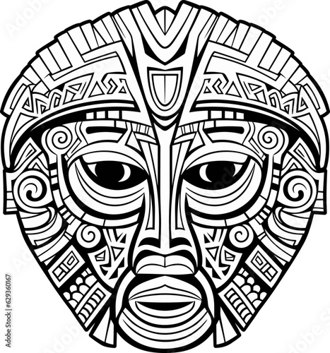 cartoon ancient egyptian pharaoh face mask zentangle