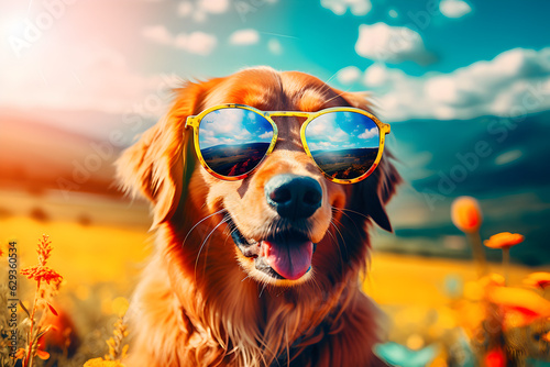 Obraz na płótnie Golden retriever ultimate bliss
