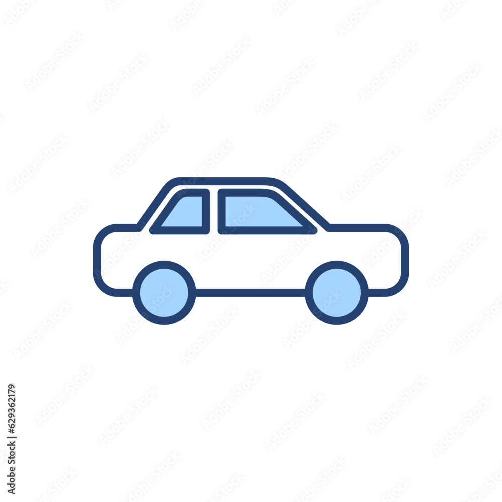 Car icon vector. car sign and symbol. small sedan Car icon vector. car sign and symbol. small sedan