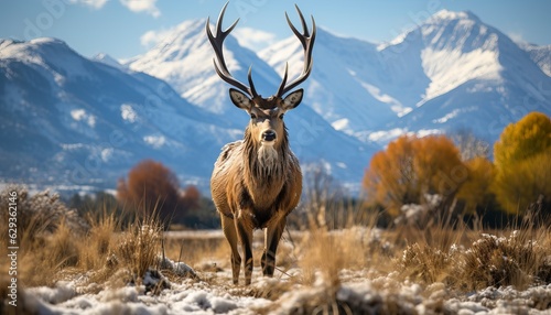 An elk in the snow © Isidro