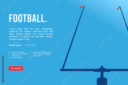 Attractive editable vector american football goal post background design great for your design resources print and others	