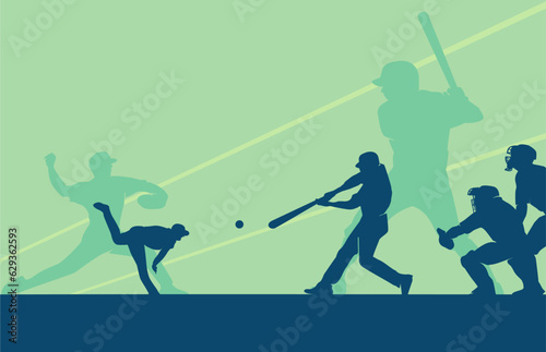Premium Illustration of  baseball game silhouette best for your digital graphic and print	