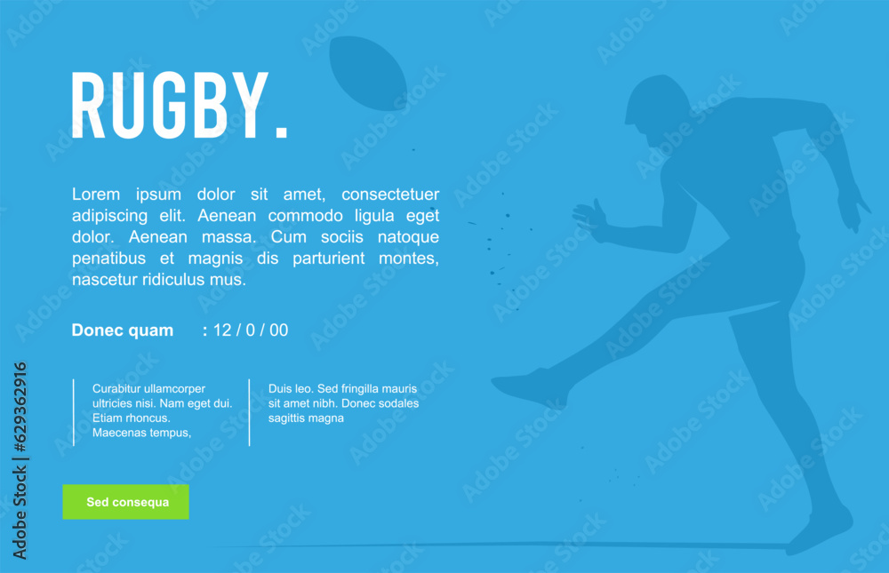 Great simple rugby kicker background design for any media	