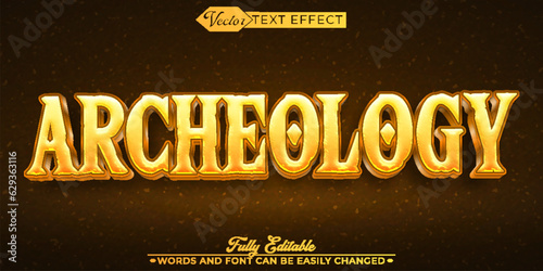 Historic Archeology Vector Editable Text Effect Template