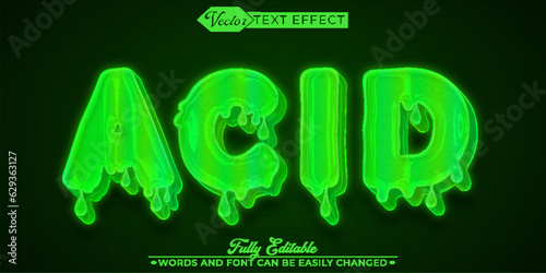 Green Acid Editable Text Effect Template