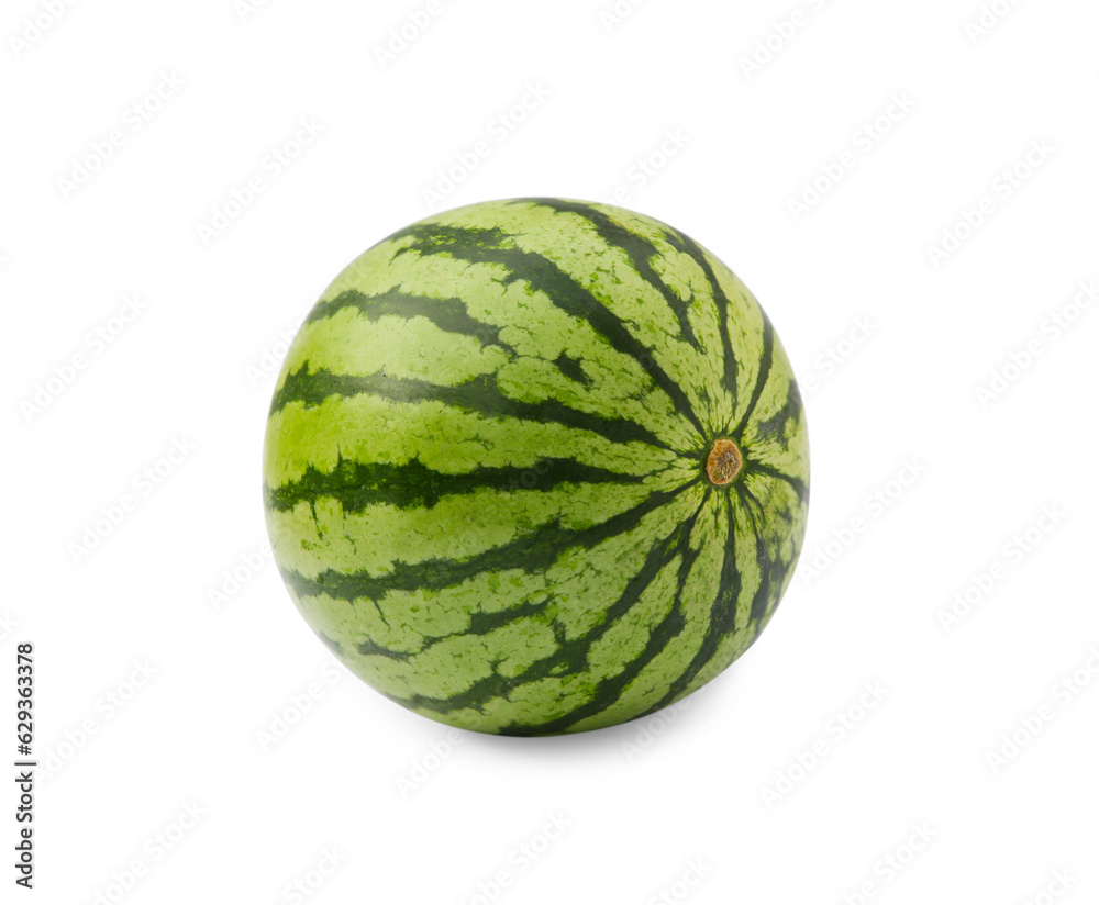 One whole ripe watermelon isolated on white One whole ripe watermelon isolated on white