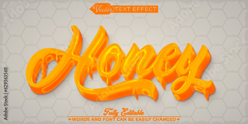 Honey Vector Editable Text Effect Template