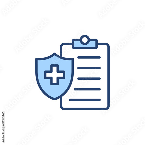 Medical insurance icon vector. health insurance sign and symbol