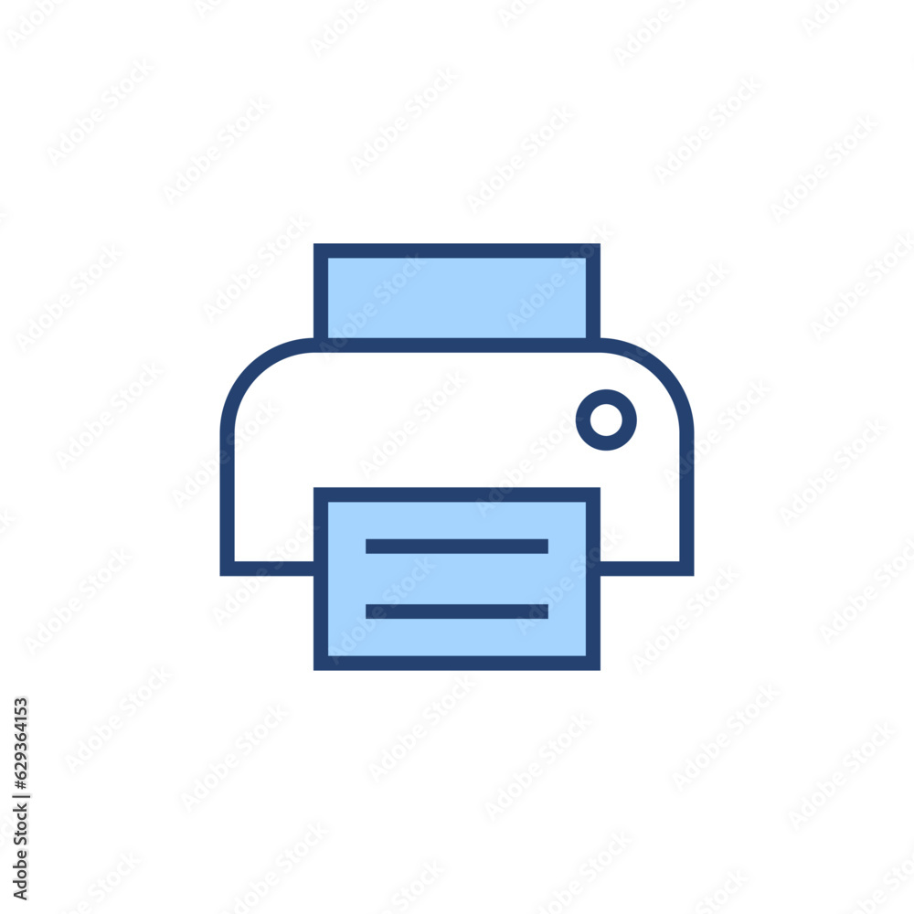 Print icon vector. printer sign and symbol