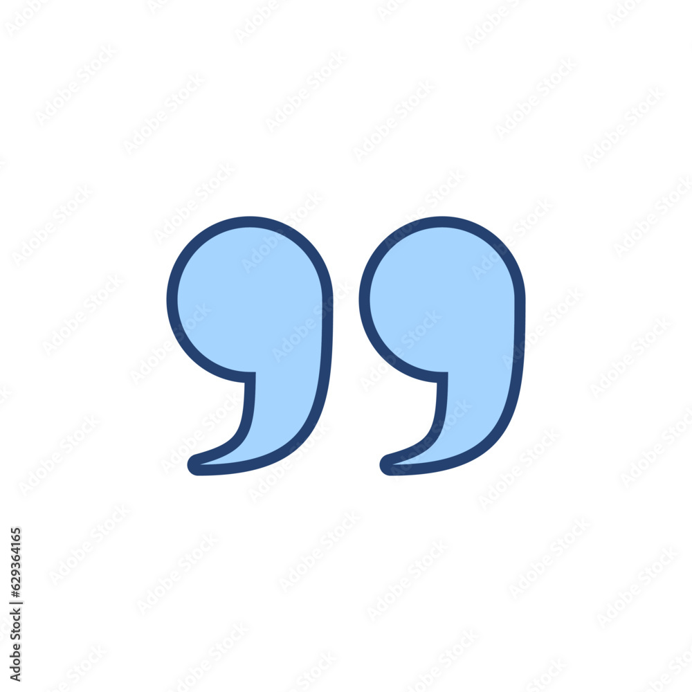 Quote icon vector. Quotation mark sign and symbol Quote icon vector. Quotation mark sign and symbol