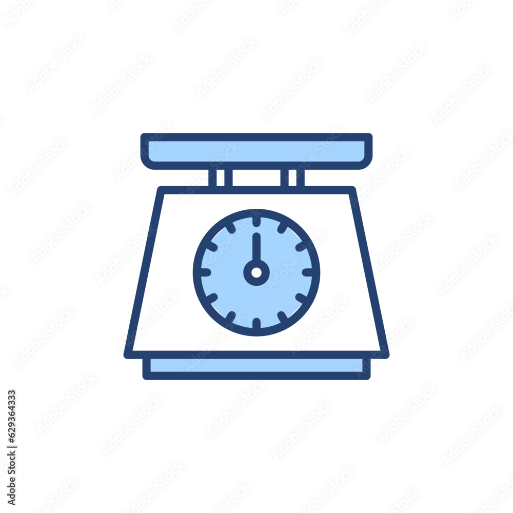 Scales icon vector. Weight scale sign and symbol Scales icon vector. Weight scale sign and symbol