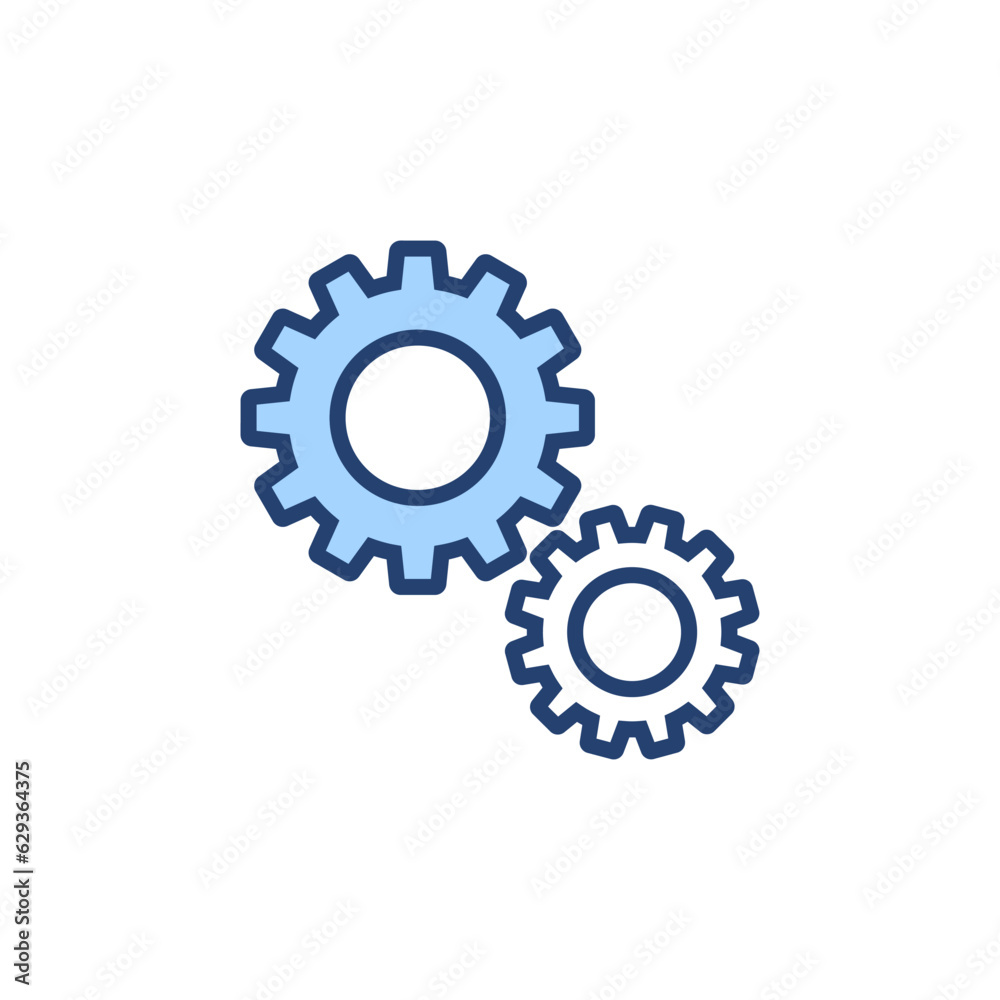 Setting icon vector. Cog sign and symbol. Gear Sign