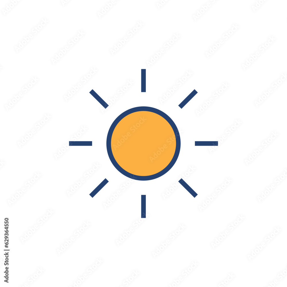 Sun icon vector. Brightness sign and symbol Sun icon vector. Brightness sign and symbol