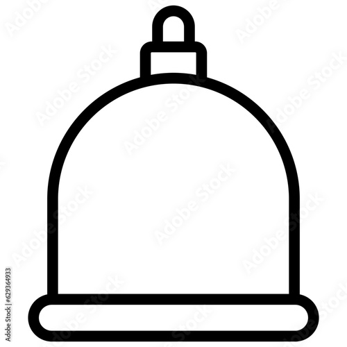 cupping icon illustration design with outline
