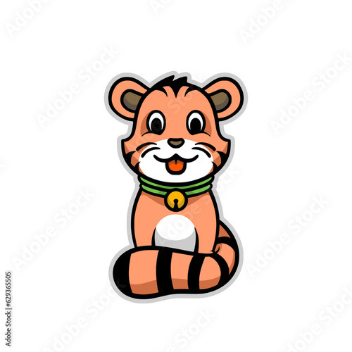 Cute tiger mascot cartoon