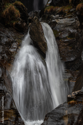 A waterfall in the Italian Alps near the town of Macugnaga - Piemont
