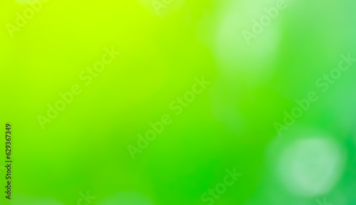 Green background with gradient color and bokeh effect