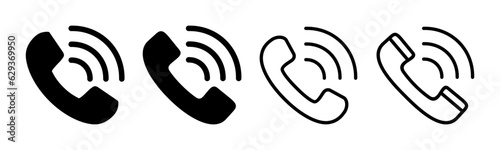 Call icon set illustration. telephone sign and symbol. phone icon. contact us