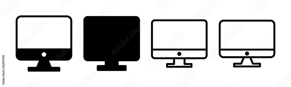 Computer icon set illustration. computer monitor sign and symbol Computer icon set illustration. computer monitor sign and symbol