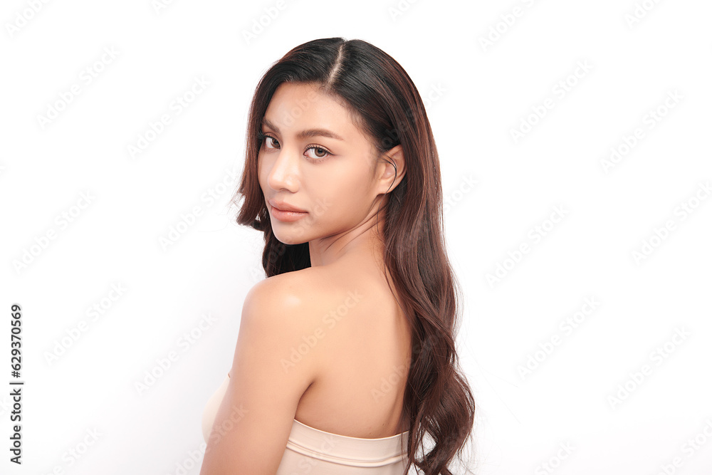 Beautiful young asian woman with clean fresh skin on white background, Face care, Facial treatment, Cosmetology, beauty and spa, Asian women portrait. Beautiful young asian woman with clean fresh skin on white background, Face care, Facial treatment, Cosmetology, beauty and spa, Asian women portrait.