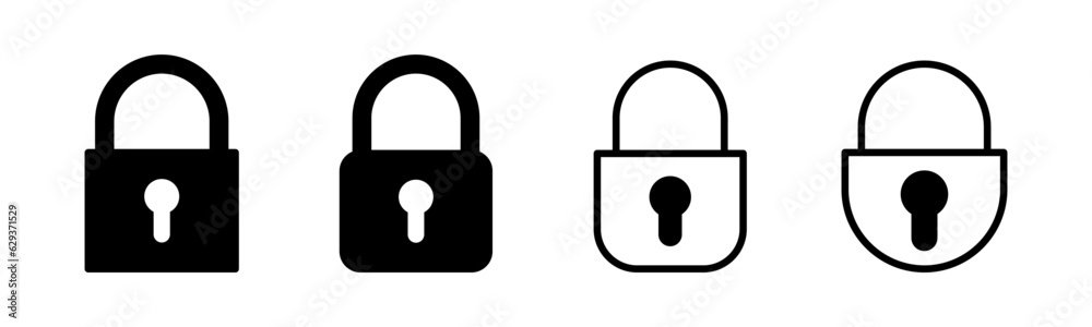 Lock icon set illustration. Padlock sign and symbol. Encryption icon. Security symbol Lock icon set illustration. Padlock sign and symbol. Encryption icon. Security symbol