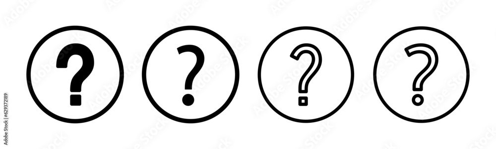Question icon set illustration. question mark sign and symbol Question icon set illustration. question mark sign and symbol