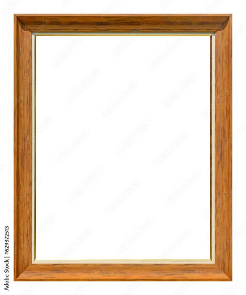 Brown wooden frame isolated on the white background Brown wooden frame isolated on the white background