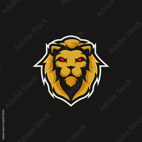 Lion head logo vector icon esports sport mascot design vector