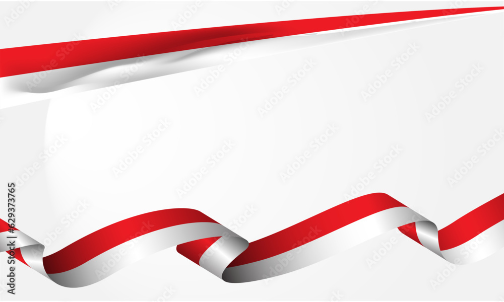Fototapeta premium Happy Republic of Indonesia landscape Banner template