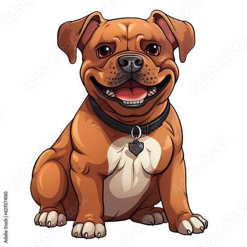 Cute American Bully Dog Clipart