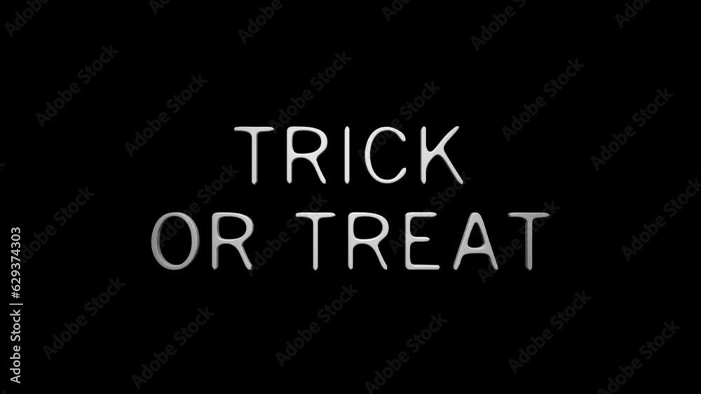 Amid the vast expanse of a deep black cosmos, the haunting phrase Trick or Treat hovers, enticing souls into the mystery of Halloweens embrace Amid the vast expanse of a deep black cosmos, the haunting phrase Trick or Treat hovers, enticing souls into the mystery of Halloweens embrace