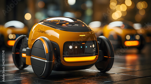 Cars on the road, electric vehicles, automotive robots and the future of delivering.