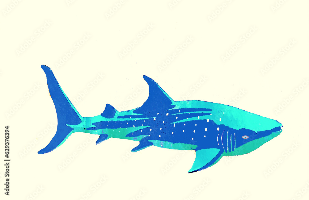 Fototapeta premium illustration of shark