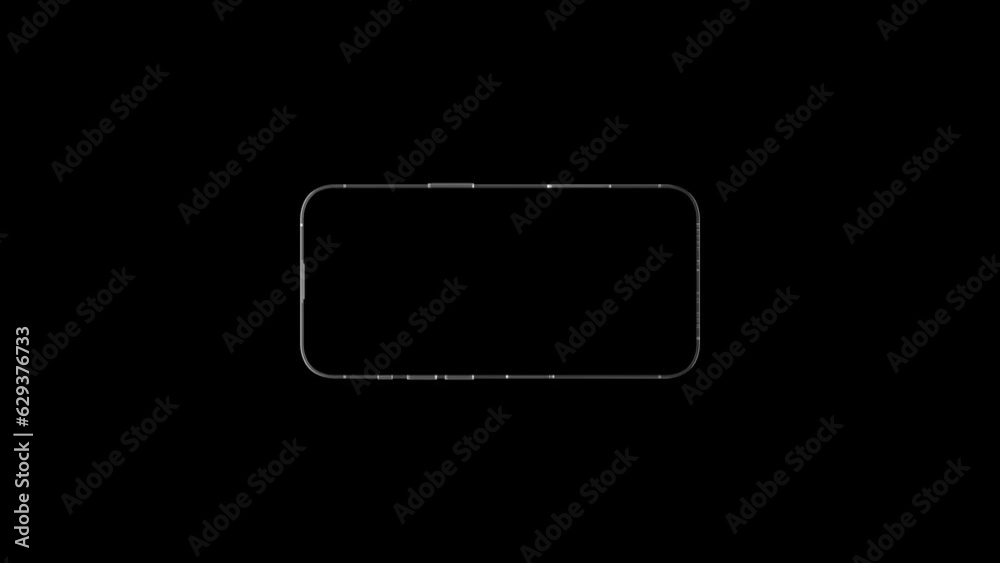 Rotate Your Phone Animation Intro Video on the Black Background Rotate Your Phone Animation Intro Video on the Black Background