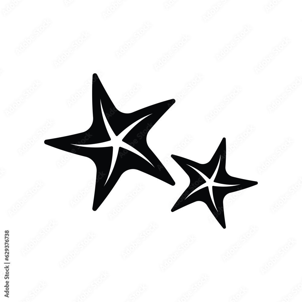 Starfish icon design. isolated on white background. vector illustration Starfish icon design. isolated on white background. vector illustration