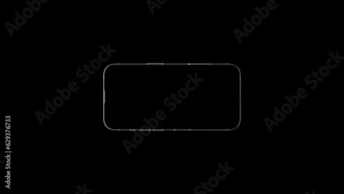 Rotate Your Phone Animation Intro Video on the Black Background