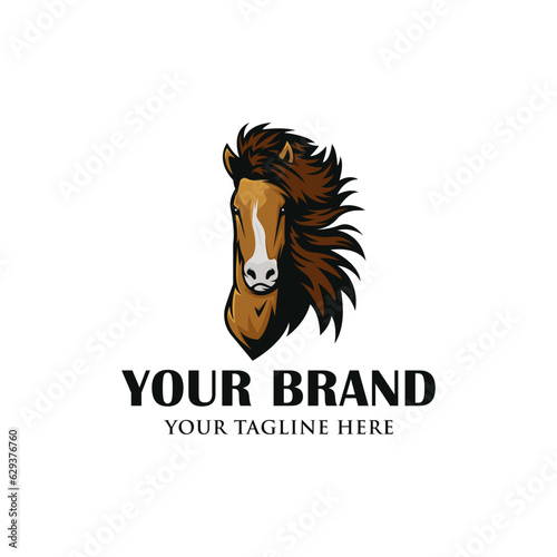 Horse head logo vector