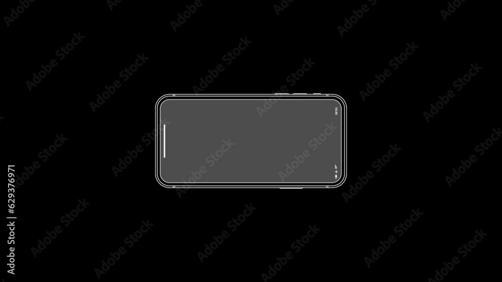 Rotate Your Phone Animation Intro Video on the Black Background Rotate Your Phone Animation Intro Video on the Black Background