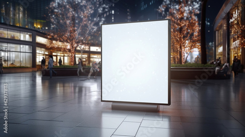 Mockup of a Poster Frame Showcased in the Mall