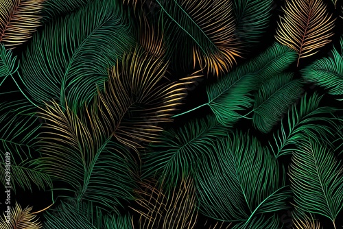 palm tree leaves generated by AI tool © Muhammad