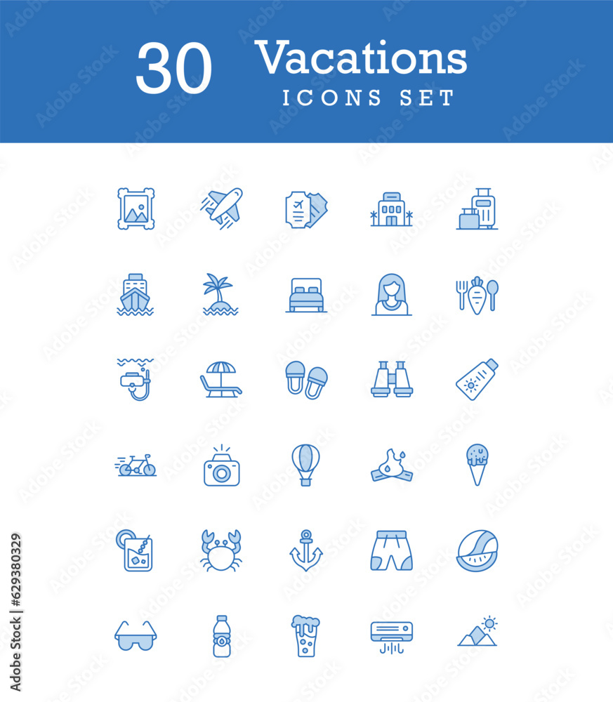 Vacations icons set design with white background stock illustration Vacations icons set design with white background stock illustration