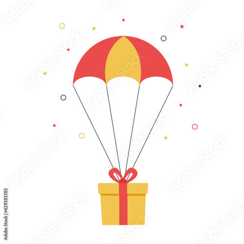 gift box with parachute