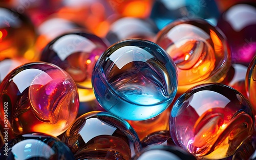 Abstract background with colorful glass ball.