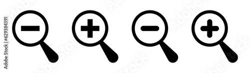 Increase-decrease magnifiers icons
