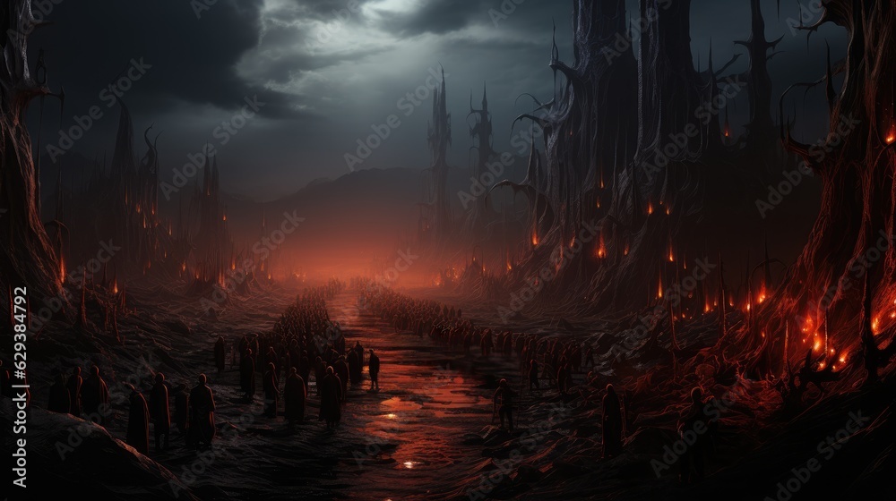 Obraz premium sunset in the forest