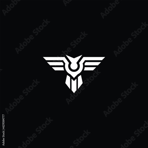 wings eagle logo design template vector
