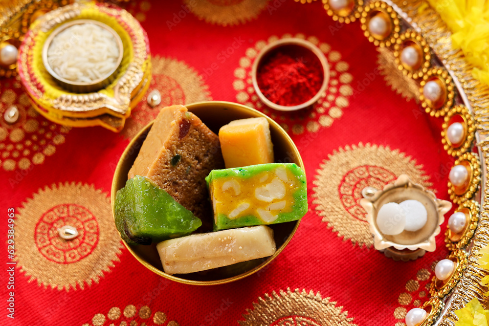 Diwali sweets Gujiya barfi Motichoor Laddu Rasmalai Indian sweet dessert mithai festival dish Dussehra Holi ganesh chaturthi Ram navami Durga puja durga ashtami Navratri Mumbai Kerala India Sri Lanka